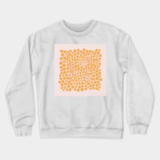 Retro Yellow Polka Dots - Minimal Shapes Crewneck Sweatshirt